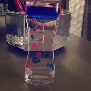 Pink and blue water fountain